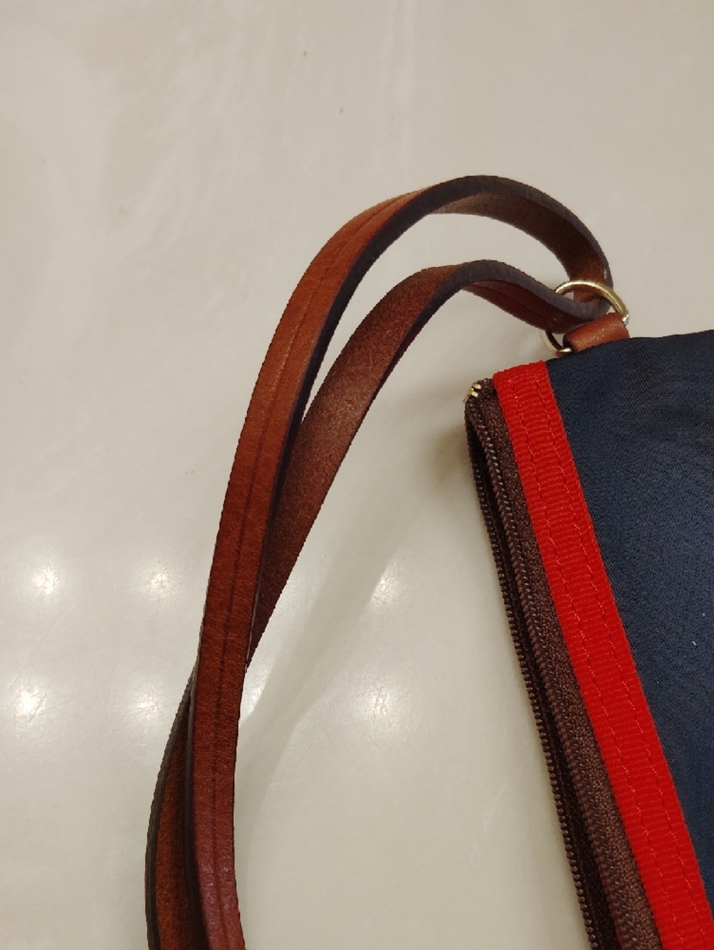 Dooney & Bourke Red Wristlet with Brown Strap!! - Picture 7 of 14